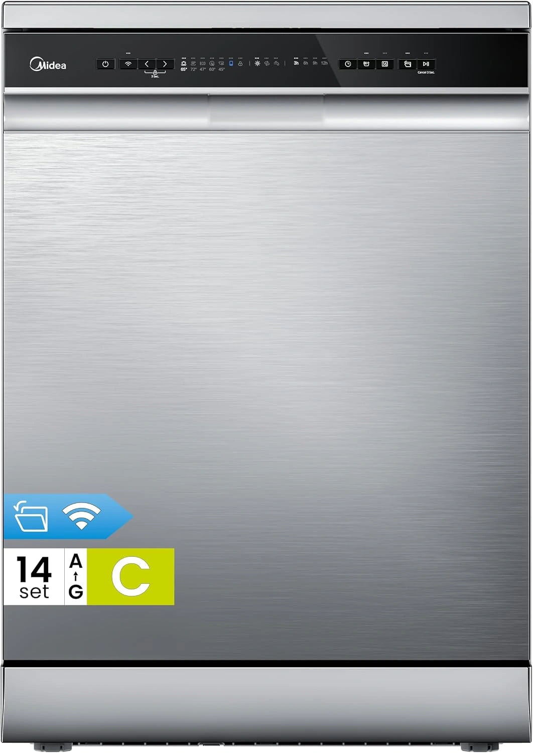 Midea, Lavastoviglie, con Wi-Fi, Argento