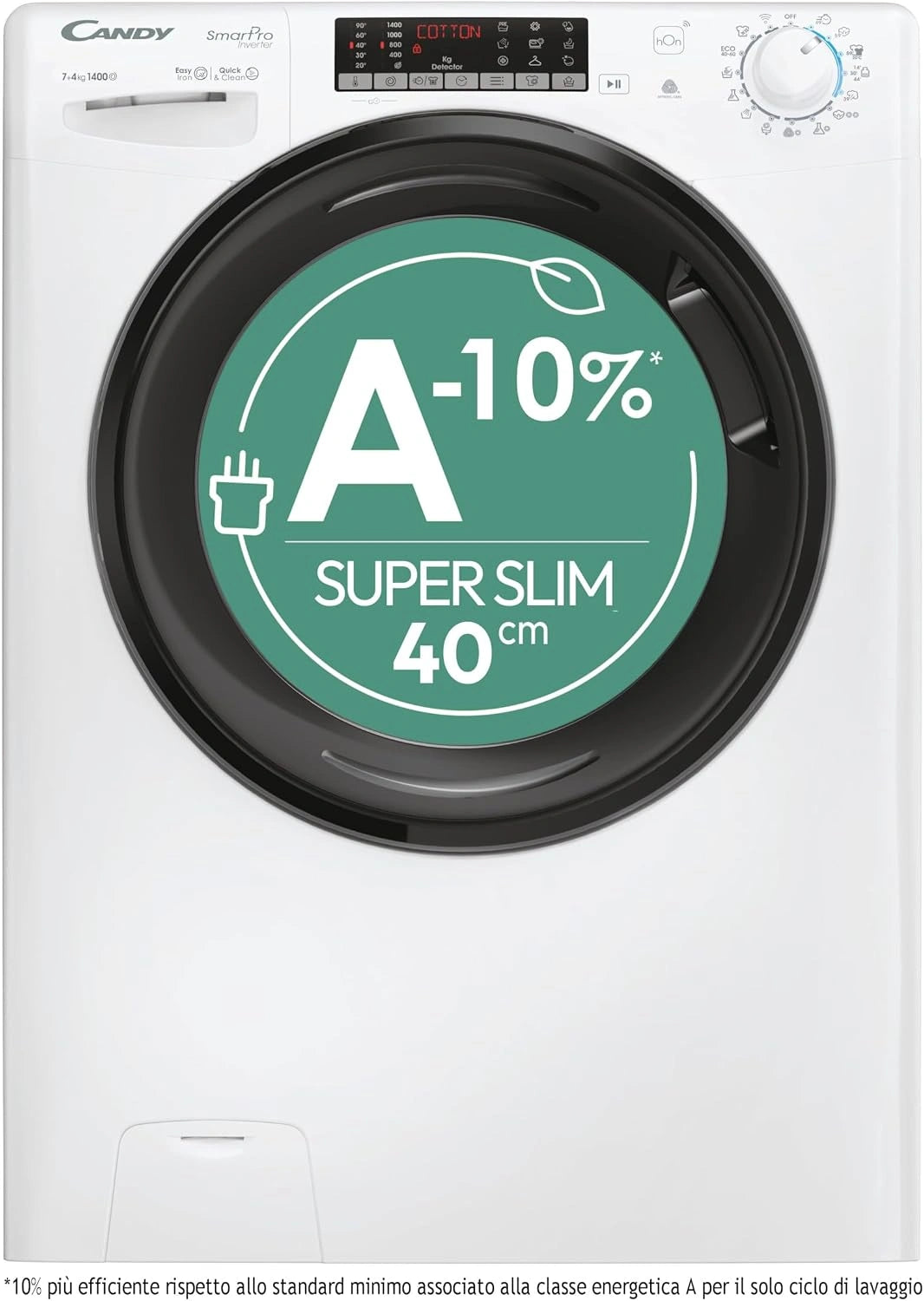 Candy, Prodotto per casa e tempo libero, 4 Kg, con tecnologia inverter, con controllo intelligente, Bianco