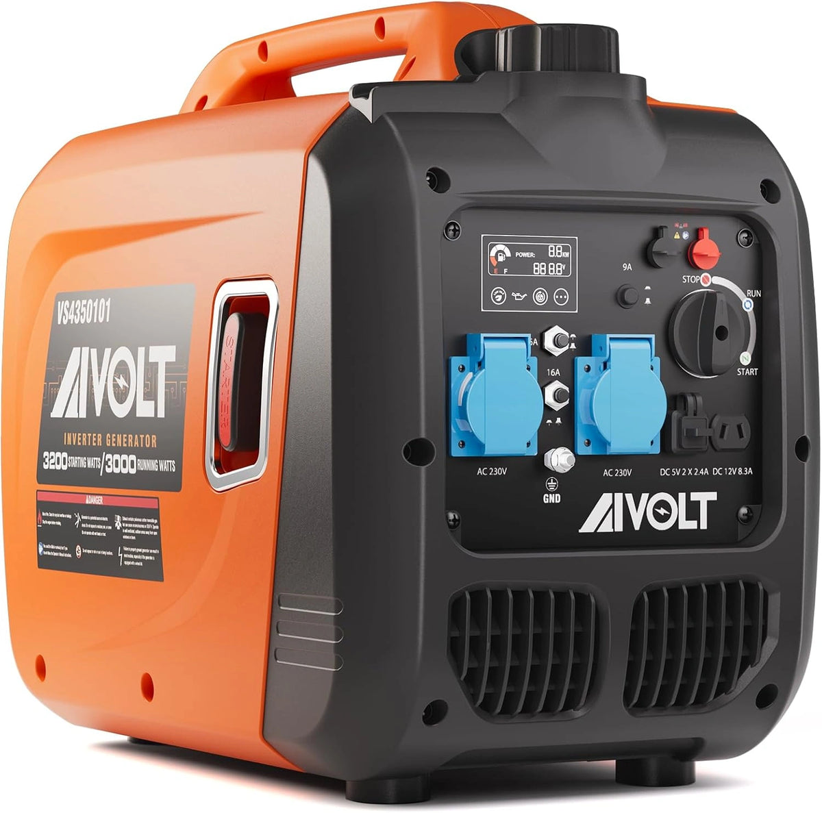 AIVOLT, Generatore di corrente, 3200W, con tecnologia inverter