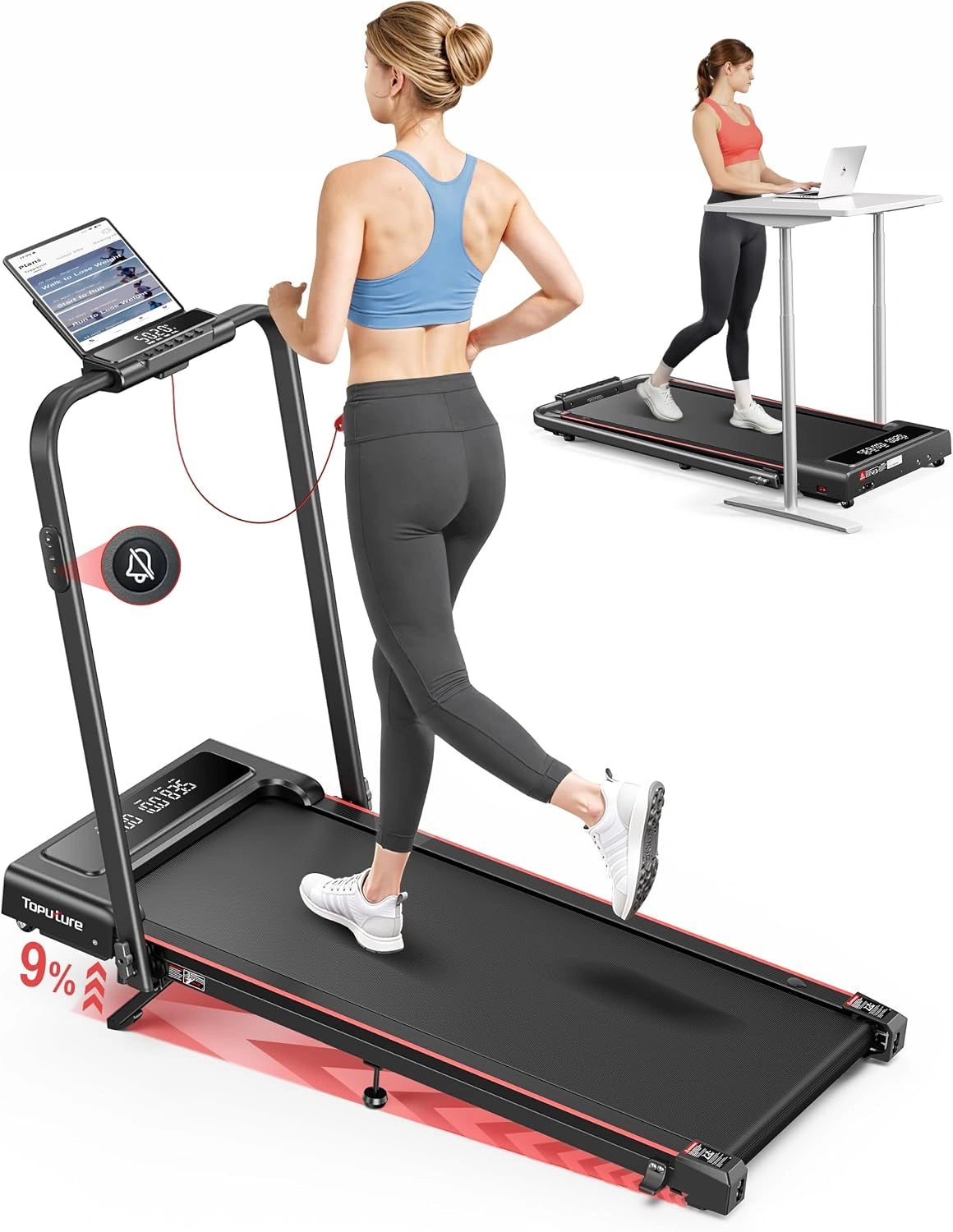 Tapis, Tapis roulant, 12 km/h, con telecomando, con display digitale, a LED
