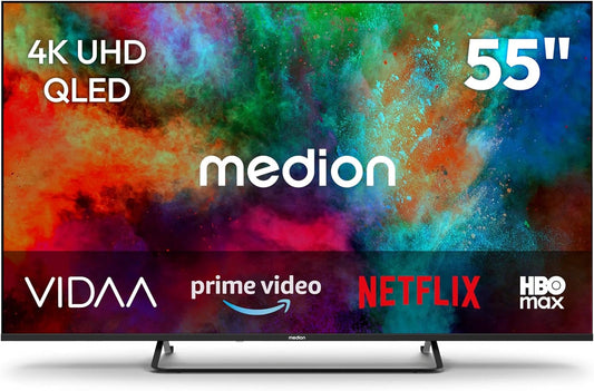 MEDION 138.8, Televisore, 138.8 cm, con Bluetooth, con controllo intelligente