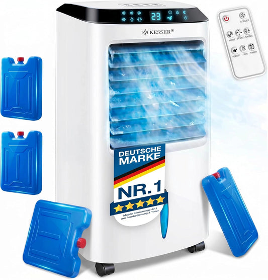 KESSER, Climatizzatore portatile, 10 l, con telecomando, con timer, portatile