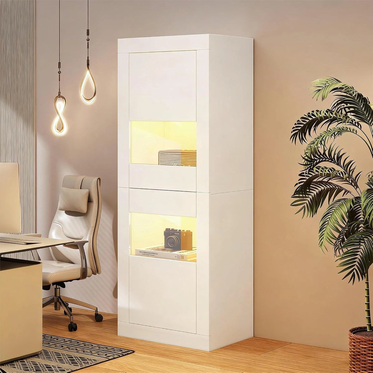Merax, Letto, 161 cm, a LED, regolabile